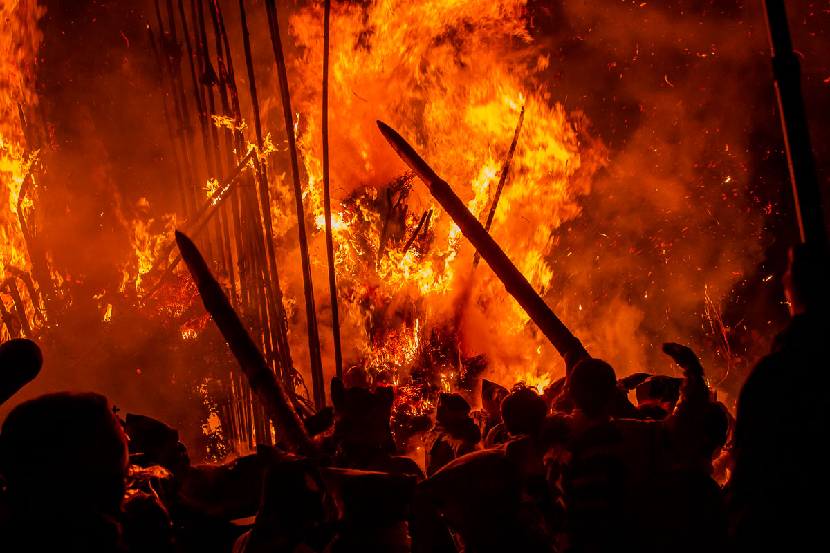 Toba Fire Festival in Nishio