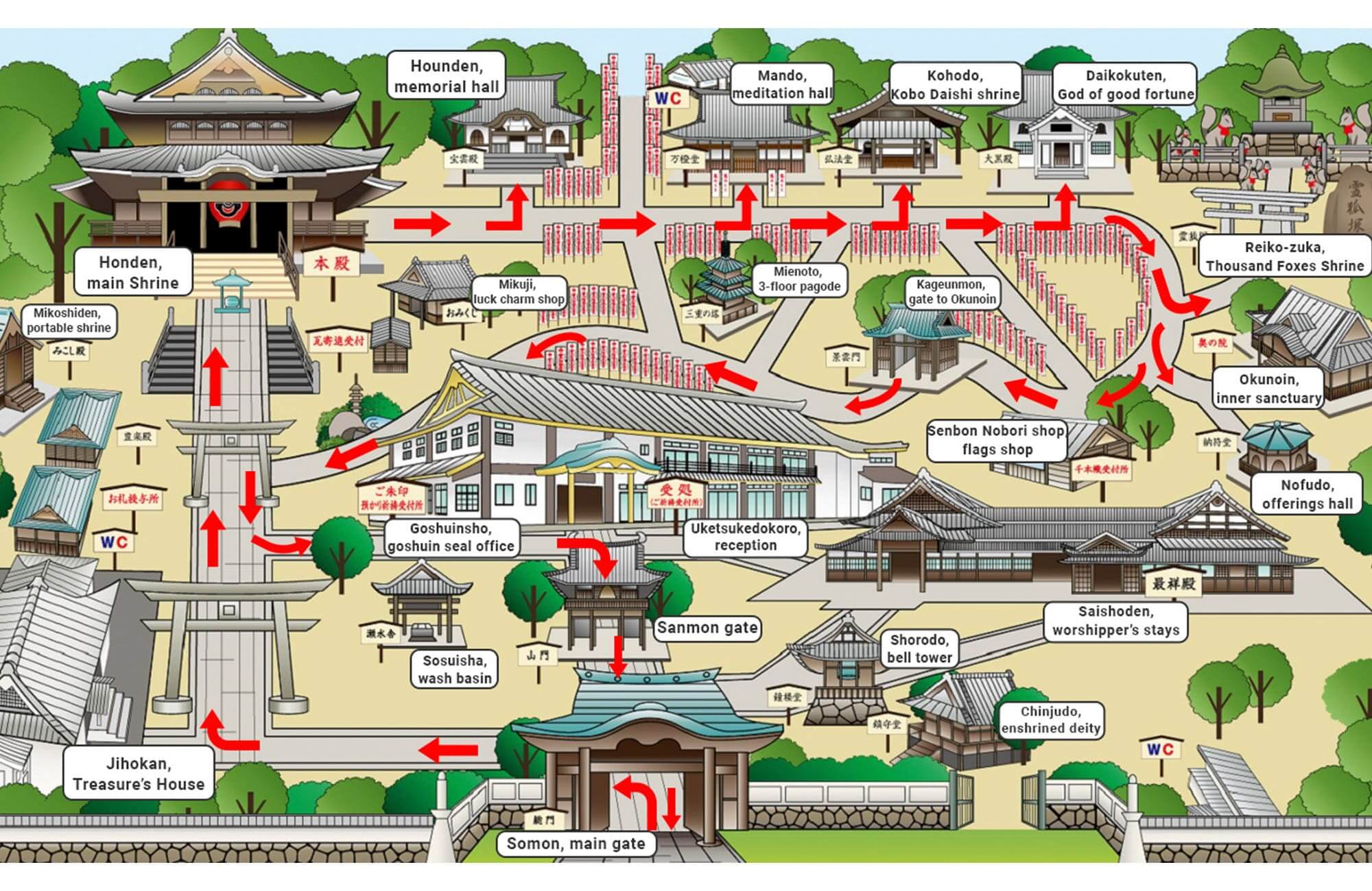 Toyokawa Inari map