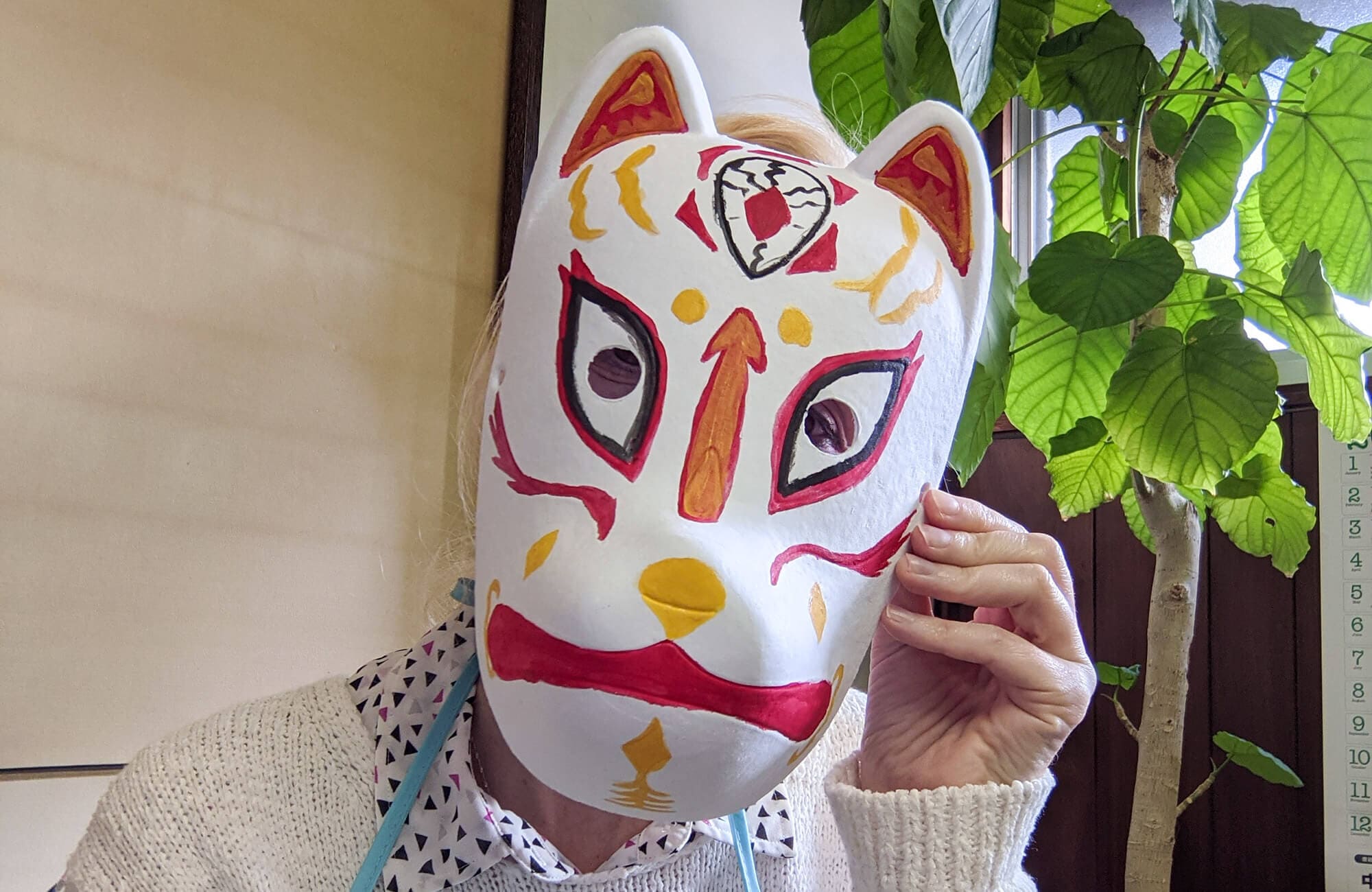 Japanese Fox Mask painting experience